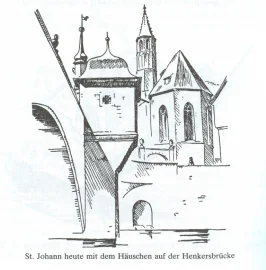 Blick vom Kocherufer auf die Johanniterkirche